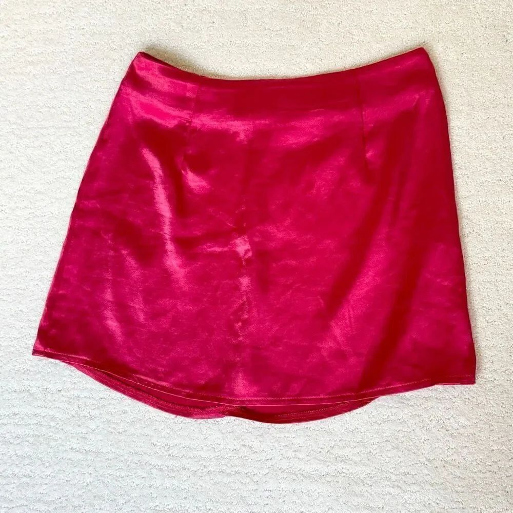 Princess Polly Selby Red Satin Mini Skirt - US Women’s 6